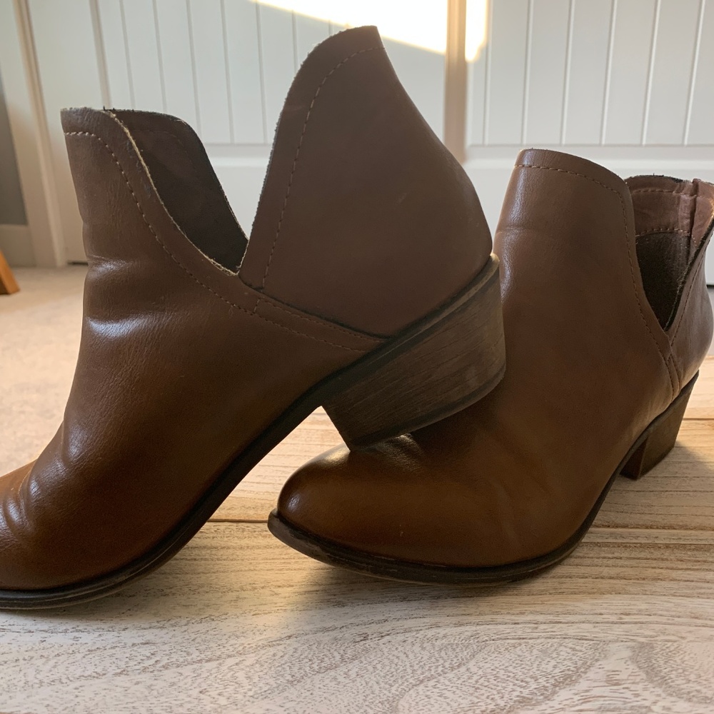 Brown Leather Booties